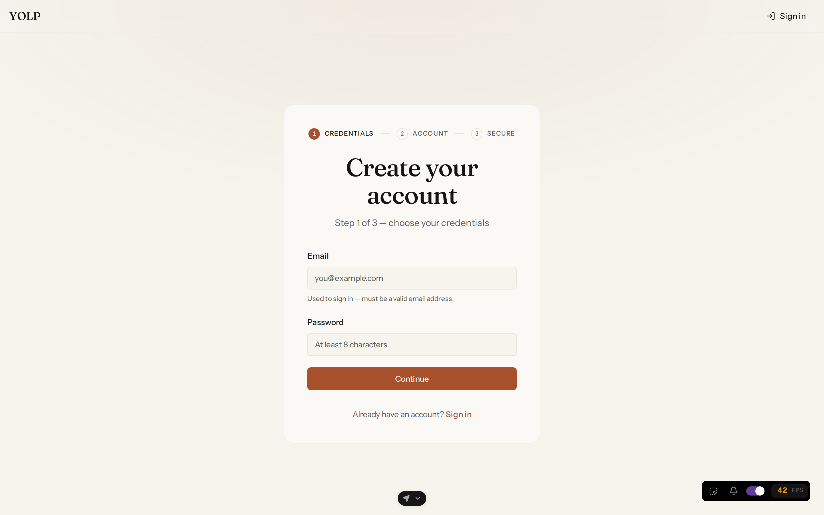 Register a new AURAFUSE account