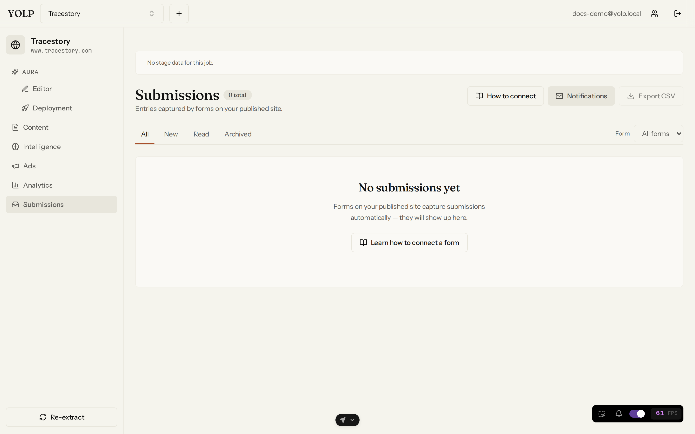 The submissions inbox